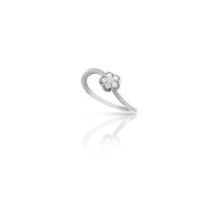 15927B |Pasquale Bruni Bon Ton Fioremi White Gold Diamond Ring Size 54
