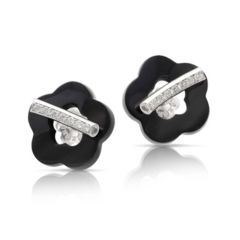 15432B | Pasquale Bruni Make Love White Gold Ceramic Diamond Earrings