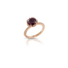 15652R | Pasquale Bruni Me & You Rose Gold Garnet Diamond Ring Size 55
