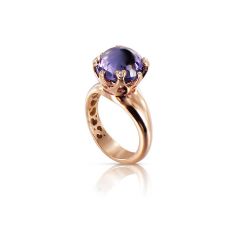 Pasquale Bruni Sissi Io Amo Rose Gold Amethyst Diamond Ring Size 53 14691R