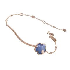 Pasquale Bruni Ton Joli Rose Gold Lapis Lazuli White Agate Diamond Bracelet 15970R
