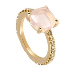 A.A509O7BRQR | Pomellato Baby Rose Gold Quartz Diamond Ring | Buy Now
