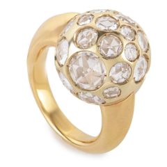 A.A701/O6/OJ | Pomellato Harem Yellow Gold Rock Crystal Ring Size 54