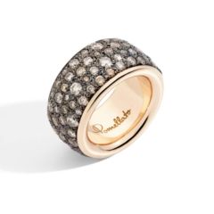 PAB8120_O7000_DBR00 | Pomellato Iconica Rose Gold Brown Diamond Ring Size 61