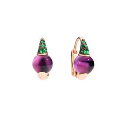 POB5020_O7000_0TZOI Pomellato M'ama Non M'ama Rose Gold Amethyst Earrings