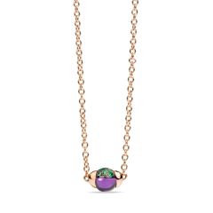 Pomellato M'ama Non M'ama Rose Gold Amethyst Tsavorite Necklace F.B502TO7TZOI