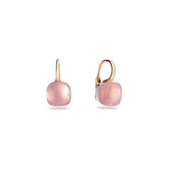 POA1070_O6000_000QR | Buy Pomellato Nudo White&Rose Gold Pink Quartz Earrings