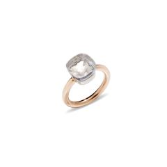 PAA1100_O6000_000TB | Pomellato Nudo White and Rose Gold Topaz Ring Size 51