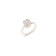 PAB5010_O6000_DB000 | Pomellato Nudo White and Rose Gold Diamond Ring Size 53