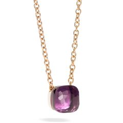 PCB6010_O6000_000OI | Buy Pomellato Nudo Rose and White Gold Amethyst Necklace