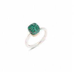 A.B501/O6/SM | Buy Pomellato Nudo Rose and White Gold Emerald Ring