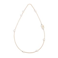 PCB9052_O6000_000TB | Pomellato Nudo Rose & White Gold Topaz Pearl Necklace