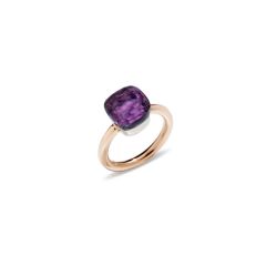A.A110/O6/OI |Pomellato Nudo White and Rose Gold Amethyst Ring