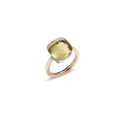 PAB2010_O6000_000QL | Pomellato Nudo White and Rose Gold Quartz Ring |Buy Now
