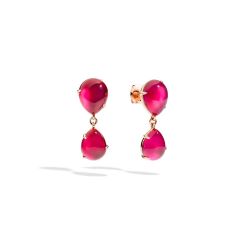 POB5050_9R000_0SYRU Pomellato Rouge Passion Rose Gold Ruby Earrings