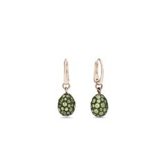 Pomellato Tabou Rose Gold and Silver Peridot Earrings POA9080_O7000_000EY