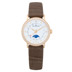 6106-2987-55A | Blancpain Villeret Quantieme Phases de Lune 29.2mm watch. Buy Online