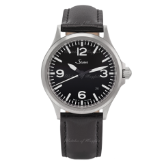 556.014 | Sinn 556 A Instrument Sporty Elegant Black Dial Leather 38.5 mm watch. Buy Online