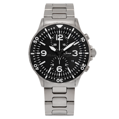 757.010 | Sinn 757 Instrument Duochronograph Black Dial Bracelet 43mm watch. Buy Online
