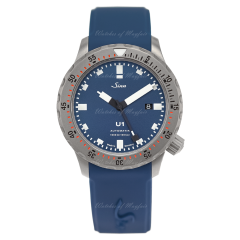1010.0102 | Sinn U1 B Diving  Blue Dial Silicone  44mm watch. Buy Online