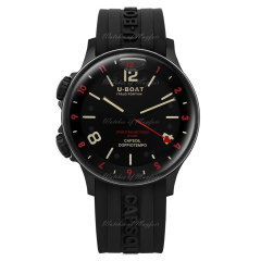 8841/A | U-Boat Capsoil Doppiotempo 45 mm DLC Red Rehaut watch | Buy Now