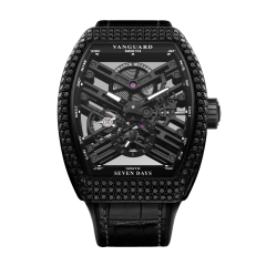 V 41 S6 SQT D NR (NR) AC SK BLK | Franck Muller Vanguard Seven Days Diamonds 41 x 49.95 mm watch | Buy Now