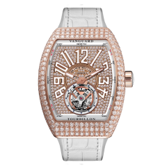 V 41 T D CD (BC) 5N DM WH | Franck Muller Vanguard Tourbillon Diamonds 41 x 49.95 mm watch | Buy Now