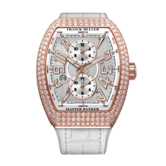 Franck Muller Vanguard Master Banker Diamonds 44 x 53.7 mm V 45 MB SC DT D (BC) 5N WH WH