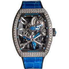 V 45 T GR CS SQT D (BL) OG SK BL | Franck Muller Vanguard Gravity 44 x 53.7 mm watch | Buy Now