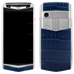 1MF75BT9CN1B00 / VT-F759H9CN1CC0-27 | VERTU Aster P Baroque Titanium Navy Blue Alligator. Buy new authentic VERTU Aster P mobile phone in London, England, UK supplied from Official Retailer