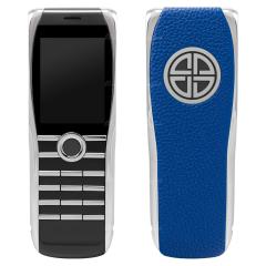 X7221-013-01 | XOR Titanium X2 Blue Calf Leather phone. Buy Online