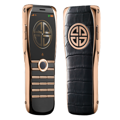 X7223-902-01 | XOR Bespoke X2 Elite Gold Black Alligator Leather phone.