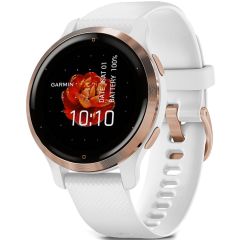 010-02429-13 | Garmin Venu 2S Rose Gold with White Silicone Band 40 mm watch | Buy Now