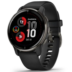 Garmin Venu 2 Plus Steel Black Smartwatch 43.6 mm 010-02496-11