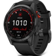 010-02539-13 | Garmin Fenix 7S Solar Edition Slate Gray with Black Band 42 mm watch | Buy Now