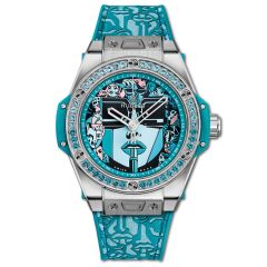 465.SX.1190.VR.1207.LIP19 | Hublot Big Bang One Click Marc Ferrero Steel Turquoise 39 mm watch. Buy Online