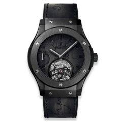 Hublot Classic Fusion Tourbillon Power Reserve 5 Days Berluti Scritto All Black 505.CM.0500.VR.BER17