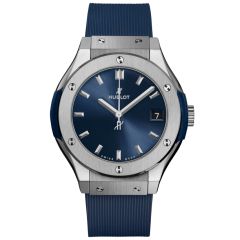 Hublot Classic Fusion Titanium Blue Quartz 33 mm 581.NX.7170.RX