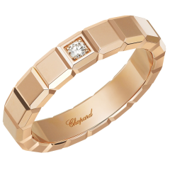 Chopard Ice Cube Rose Gold Diamond Ring Size 55 829834-5071