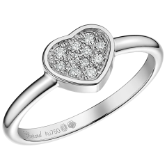 82A086-1908 | Buy Online Chopard My Happy Hearts White Gold Diamond Ring Size 51