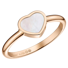 82A086-5312 | Buy Online Chopard My Happy Hearts Rose Gold Mother-of-Pearl Ring Size 55