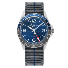 Bell & Ross BR V2-93 GMT Blue 41 mm BRV293-BLU-ST/SF