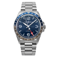 Bell & Ross Br V2-93 GMT Blue 41mm BRV293-BLU-ST/SST