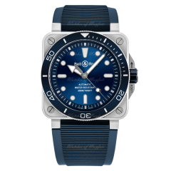 BR03A-D-BLU-ST/SRB | Bell & Ross Instruments BR 03 Diver Blue Steel Automatic 42 mm watch. Buy Online