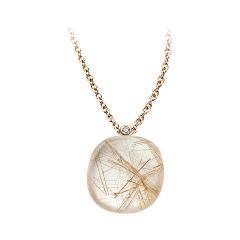 20H51RRUTMPBI/45 |BIGLI Mini Sweety Rose Gold Rutilated Quartz Pendant