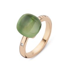 20R88RLEAVVERMP | BIGLI Mini Sweety Rose Gold Aventurine Diamond Ring