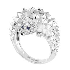 Boucheron Animaux de Collection White Gold Sapphire Diamond Ring JRG02199