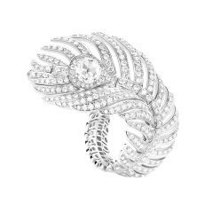 Boucheron Nature Triomphante White Gold Diamond Ring JRG02806