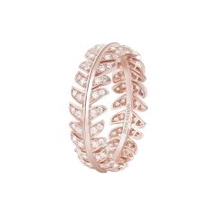 Boucheron Nature Triomphante Pink Gold Diamond Ring JAL00261