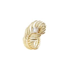 Boucheron Nature Triomphante Yellow Gold Diamond Ring JRG03055